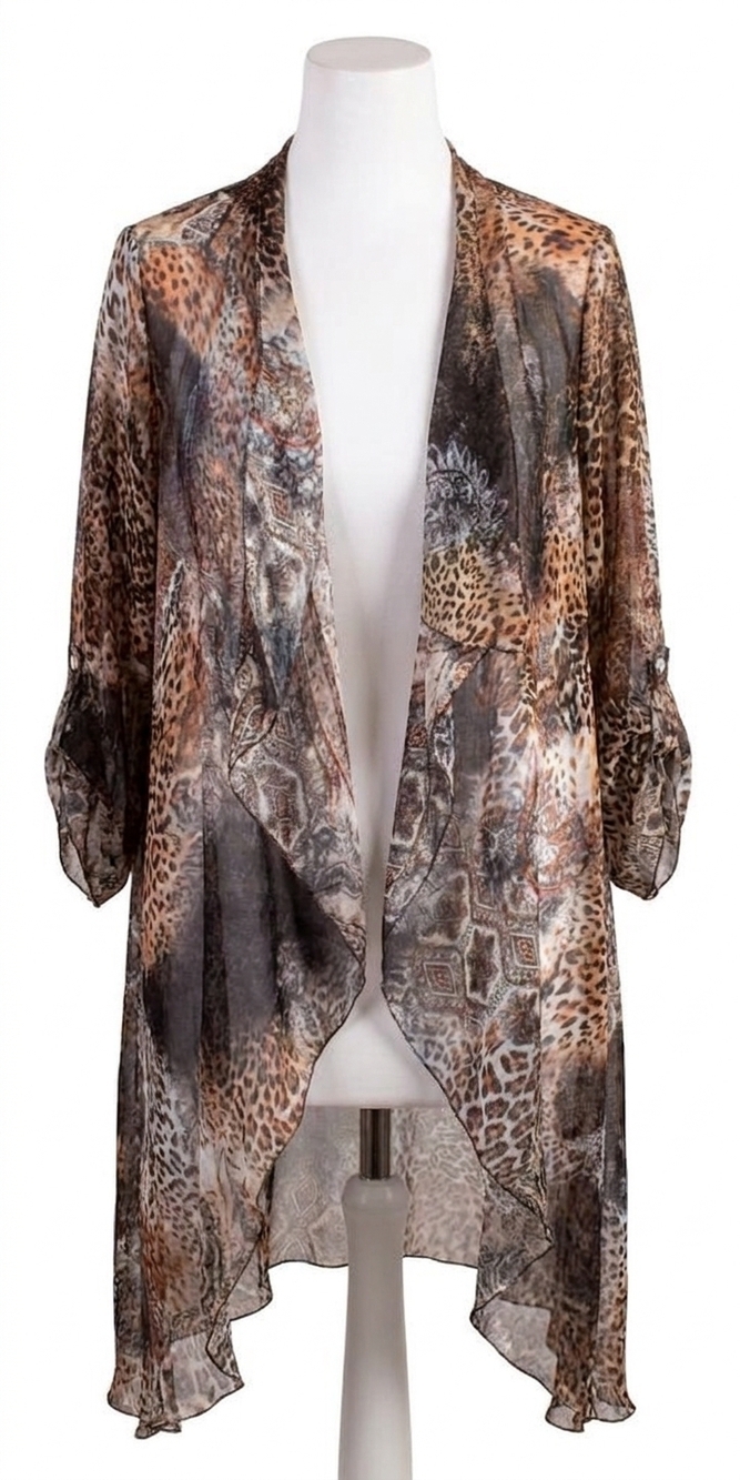 NEW GIGI MODA portici paisley silk cardigan in black